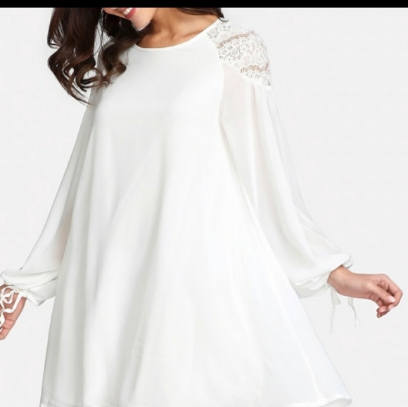 ♥️New BKMGC Lace bishop sleeve dress S/M - Picture 3 of 10